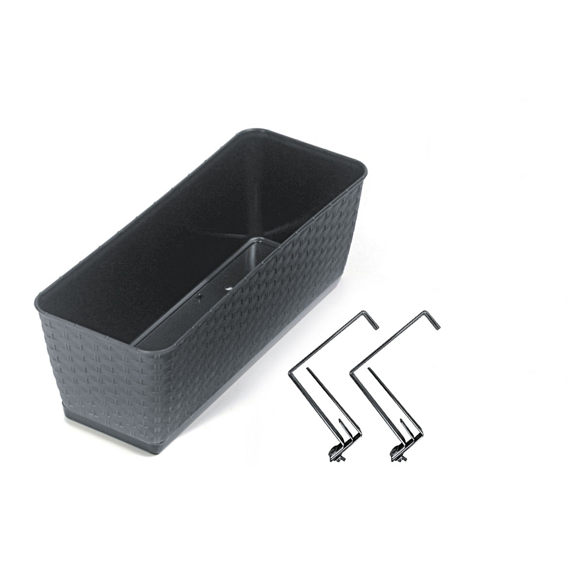 Haveson Balkonkasten Blumengarten 50 x 16,5 x 20 cm weiß/dunkelgrau 2 Farben