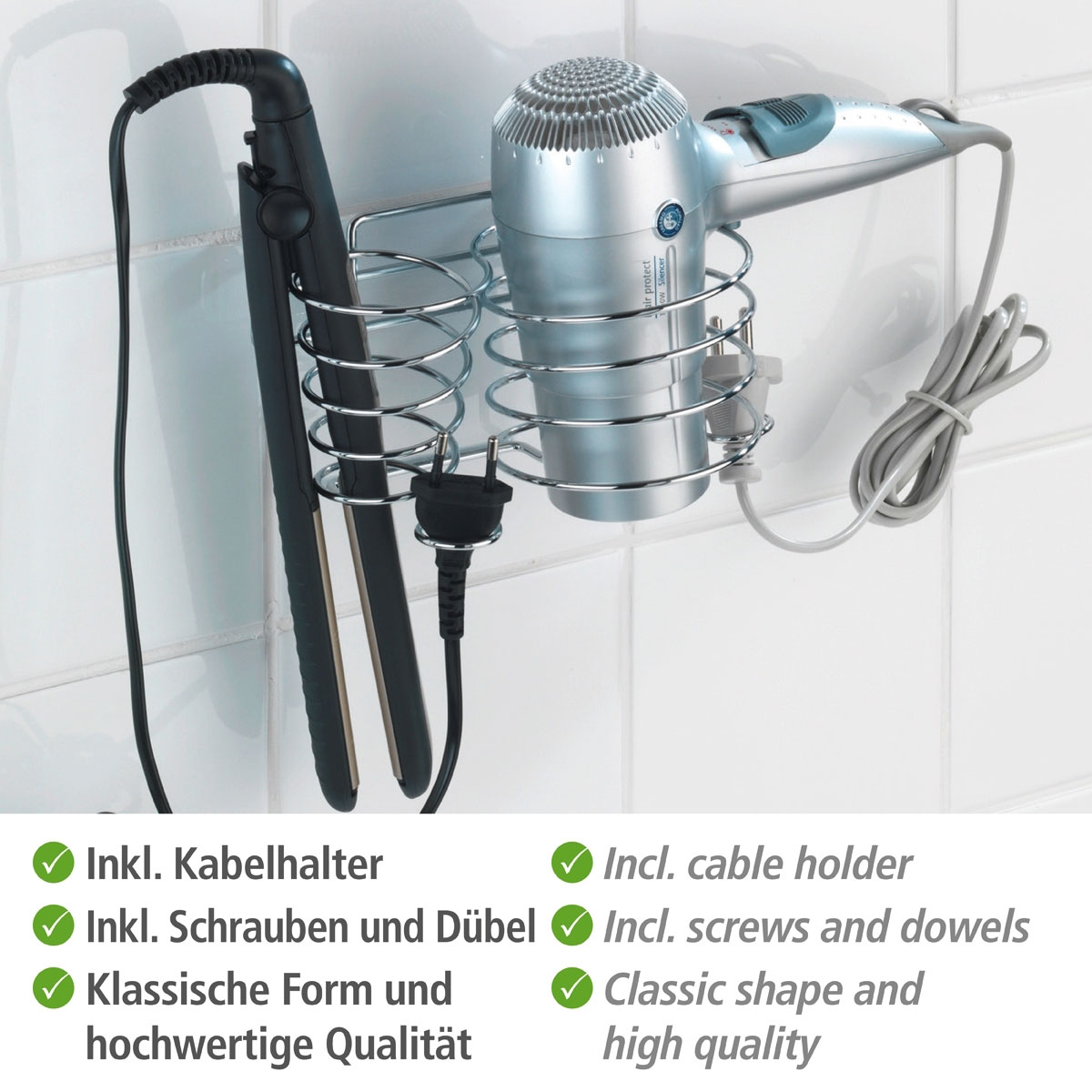 Wenko  Haartrocknerhalter und Glätteisenhalter Classic Bild 6