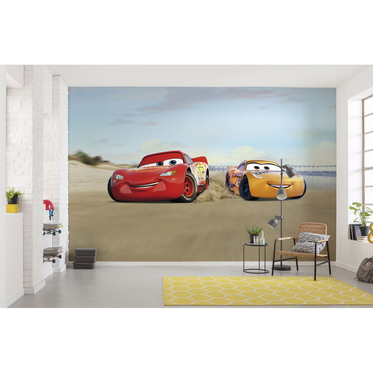 Komar  Papier Fototapete Cars Beach Race 368x254 cm