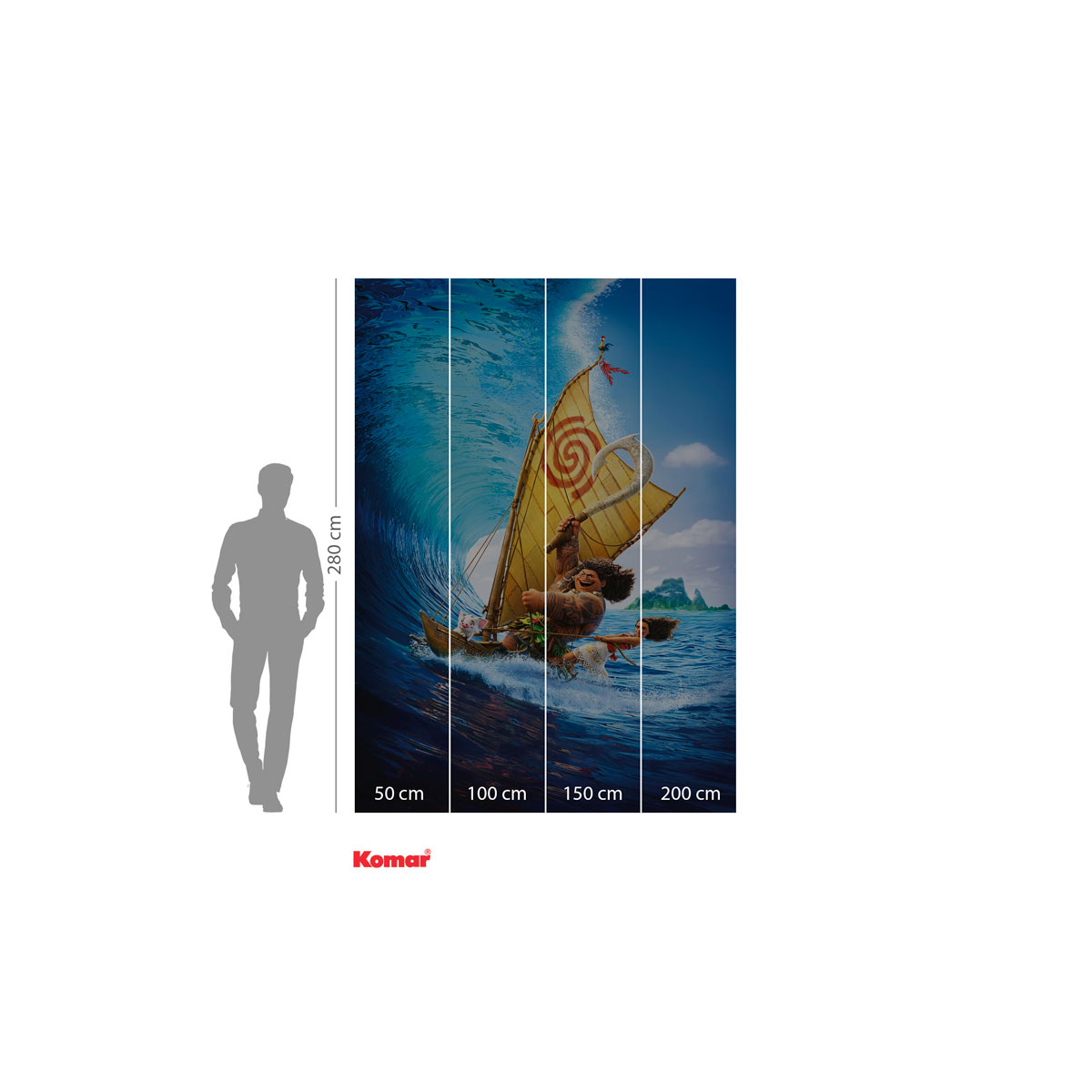 Komar  Vlies Fototapete Moana Ride the Wave 200x280 cm Bild 3