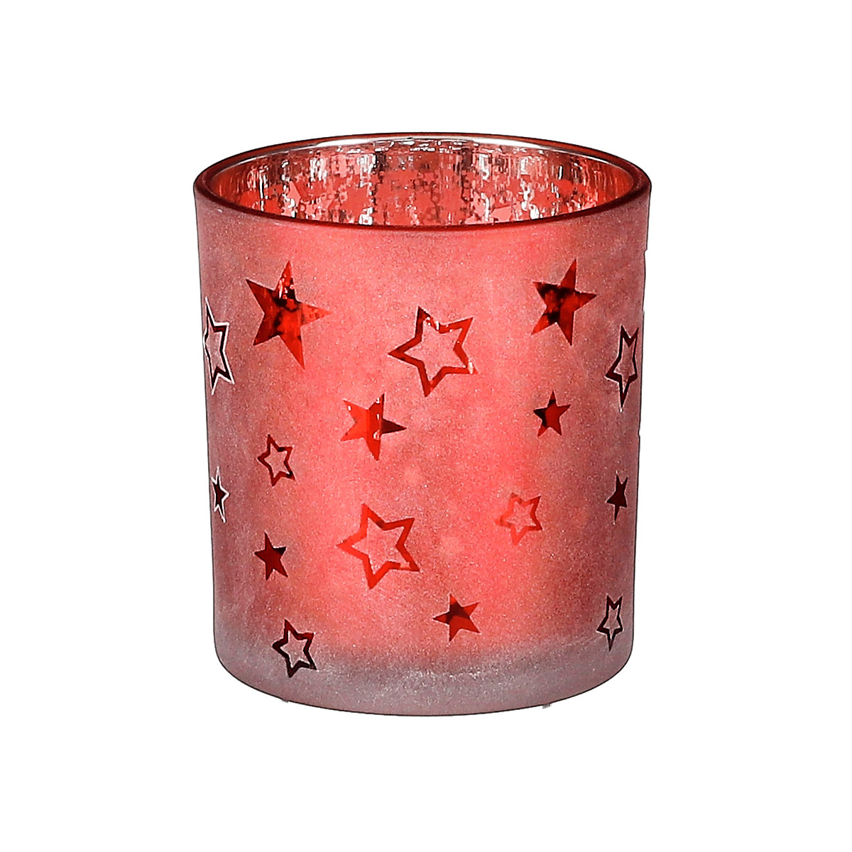 Teelichthalter Stern rot 8 x 7 cm