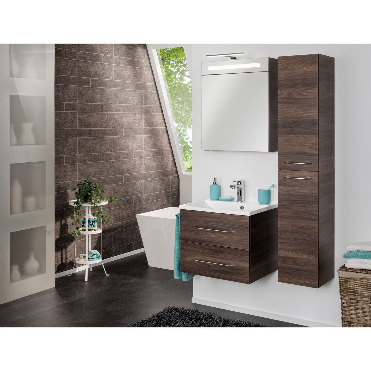 Fackelmann Hochschrank B.clever 30 x 159 x 32 cm Ulme Madera Bild 5