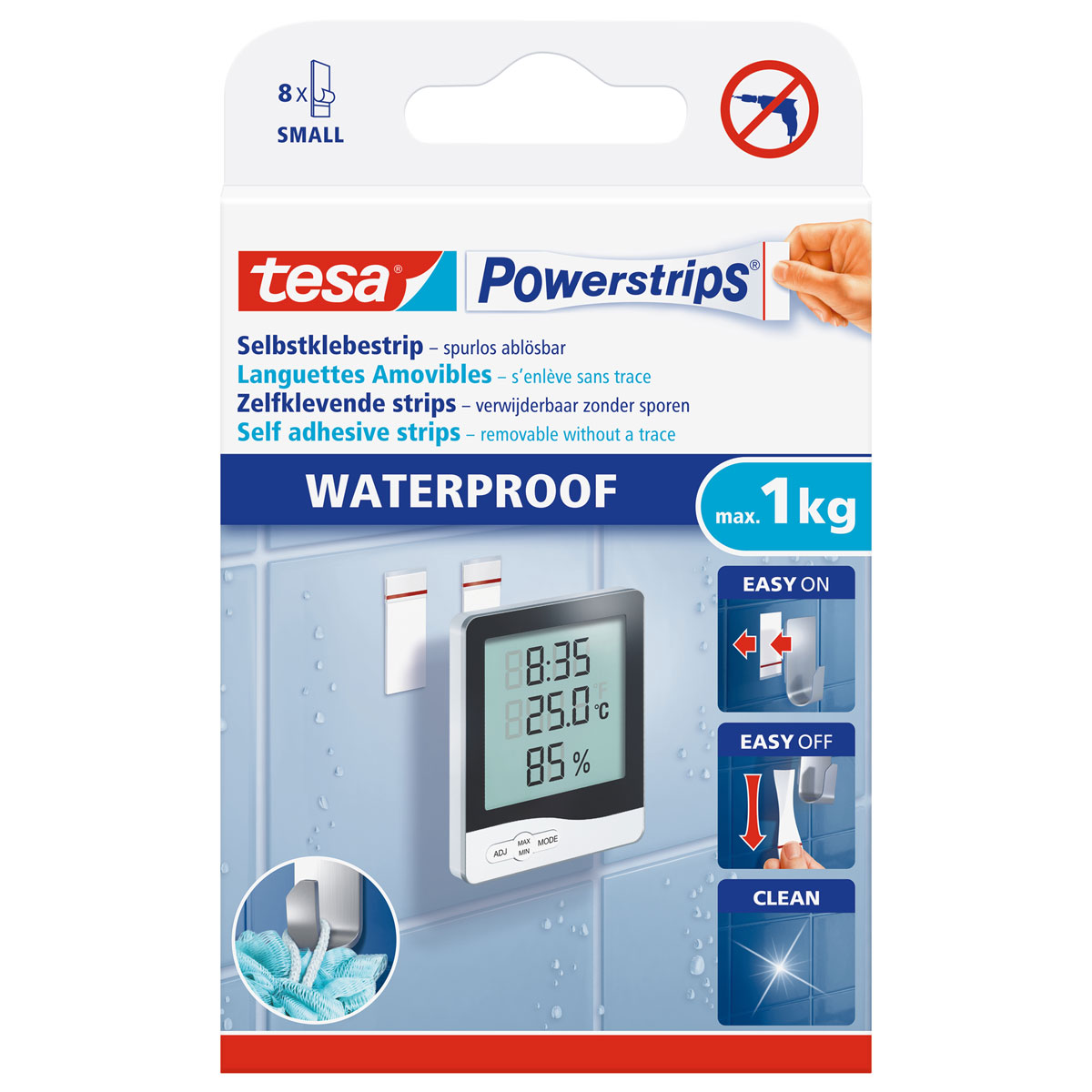 Tesa Powerstrips Waterproof Small