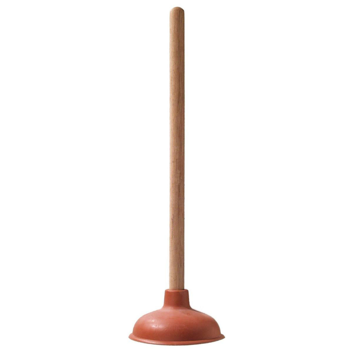Abflussreiniger Classic 11 cm mit Holz-Stiel Pömpel