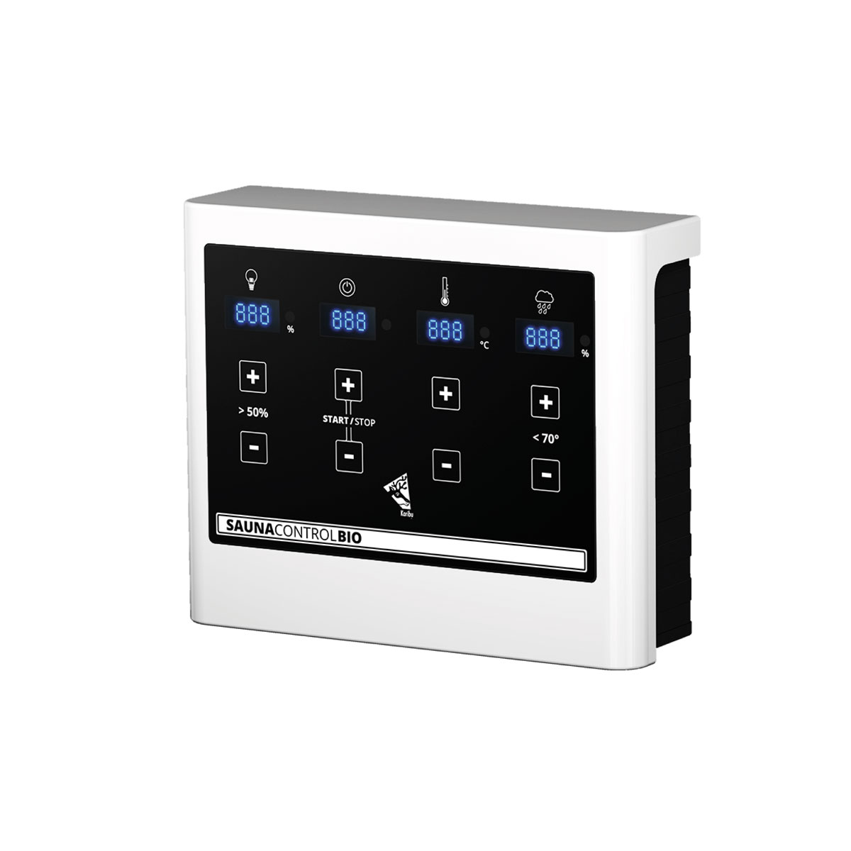 Karibu Saunahaus Mikka 38 mm 9 kW Bio Ofen externe Strg moderne Tür Bild 8