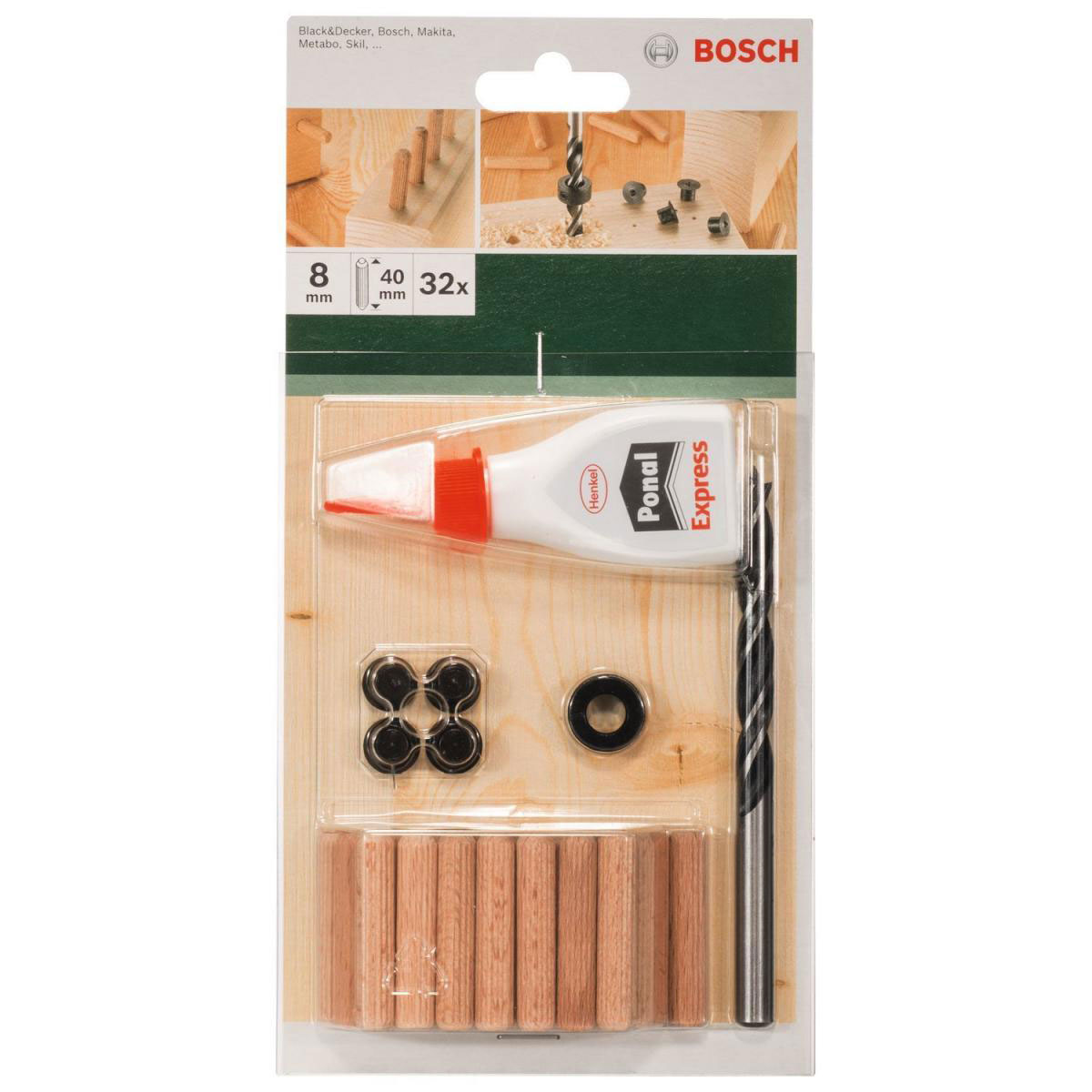 Bosch  DIY Dübelset 8 x 40 mm 32- teilig  Bild 2