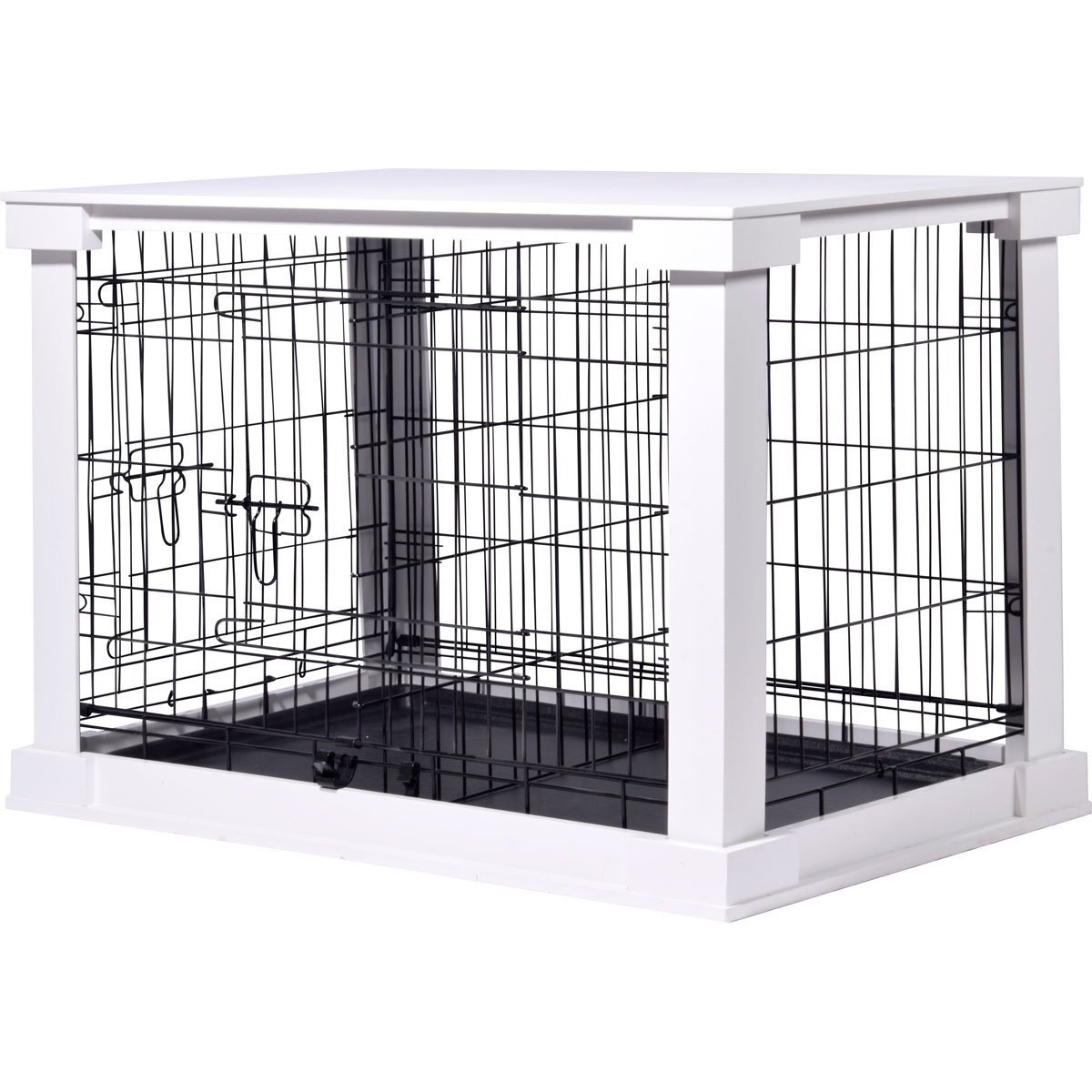 dobar Hundekäfig 83 x 55 x 59 cm weiß