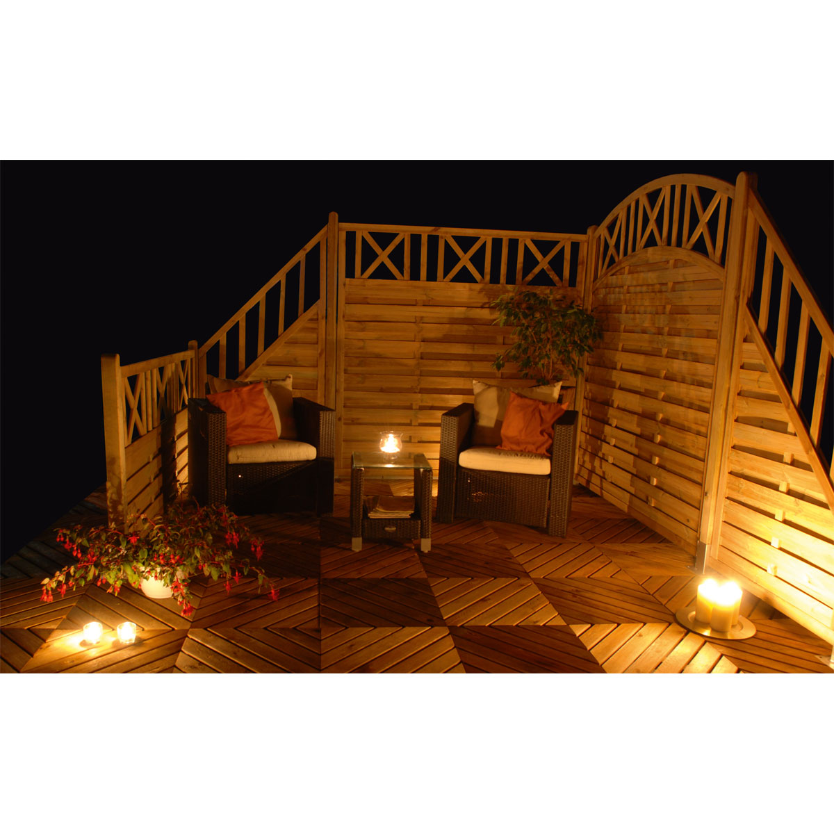 Kreuz-Dichtzaun 180 x 180 cm Bild 3