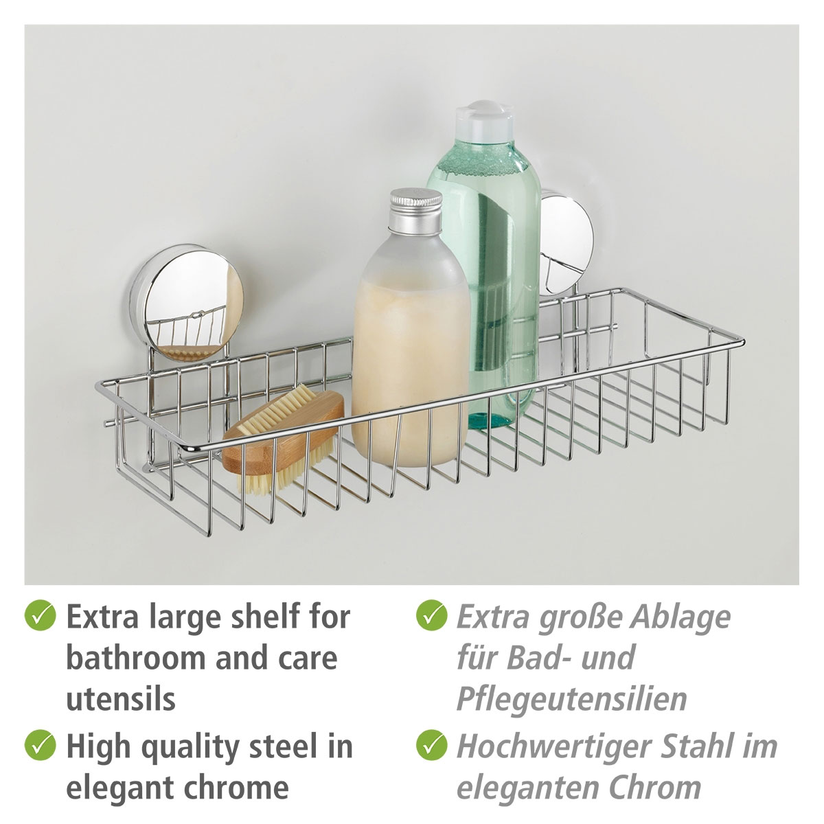 Wenko Maxiablag eOsimo Befestigen ohne bohren Static-Loc Bild 3