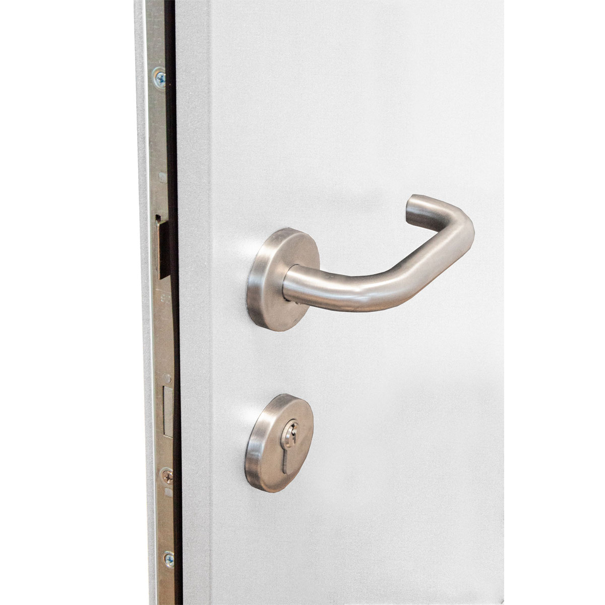 SplenDoor  Premium-Haustür Passivedoor Lund RC2 energiesparend einbruchsicher weiss 100 x 200 cm links Bild 7