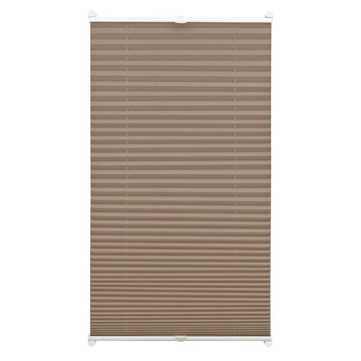 Gardinia Plissee EasyFix mit 2 Bedienschienen 100 x 130 cm taupe Bild 1