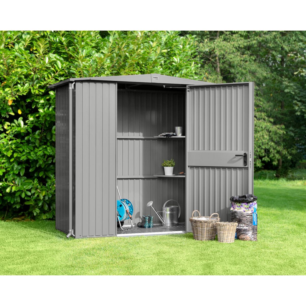 EcoStar  Gerätehaus Trend-STyp 1RAL9007 1 flg Bild 2