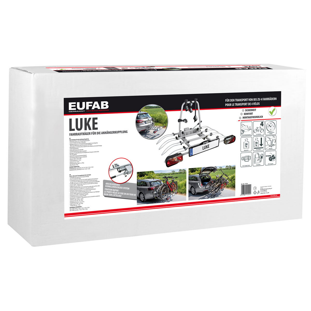 EUFAB Fahrrad-Kupplungsträger Luke für 4 Fahrräder Bild 9