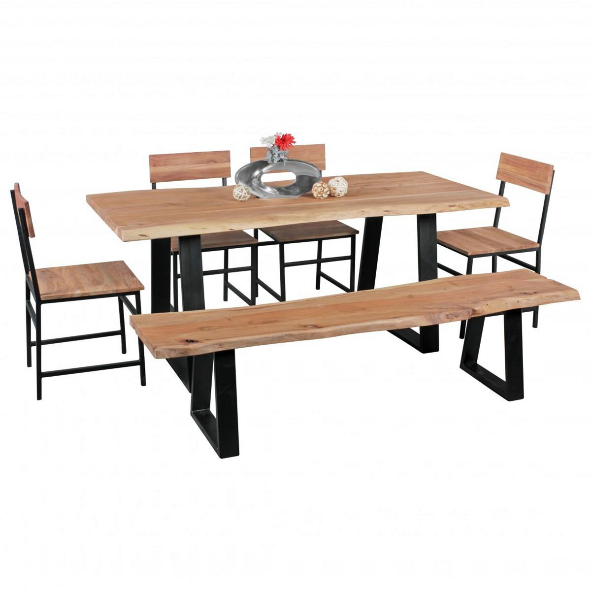 Wohnling Esszimmerbank Gaya 180 x 40 cm Massivholz Akazie Bild 2