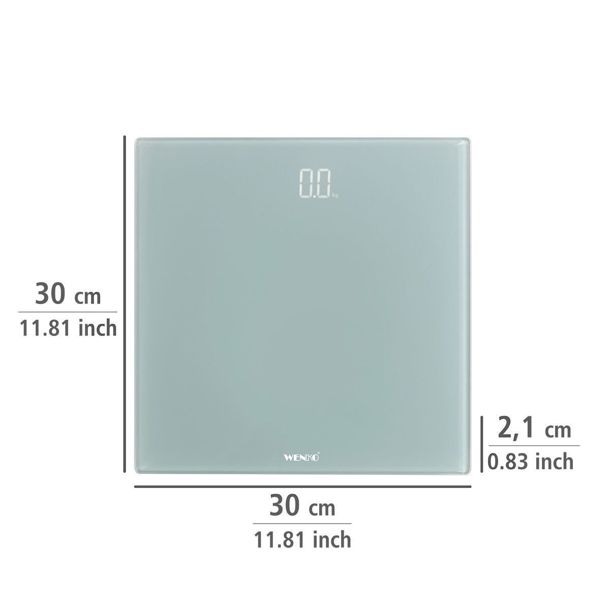 Wenko  Personenwaage LED Grau digitale Körperwaage mit LED-Display Bild 4