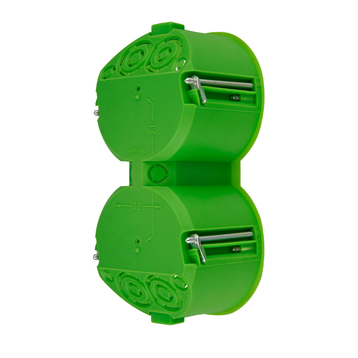 REV Ritter Hohlwanddose 2-fach grün 50 mm Bild 3