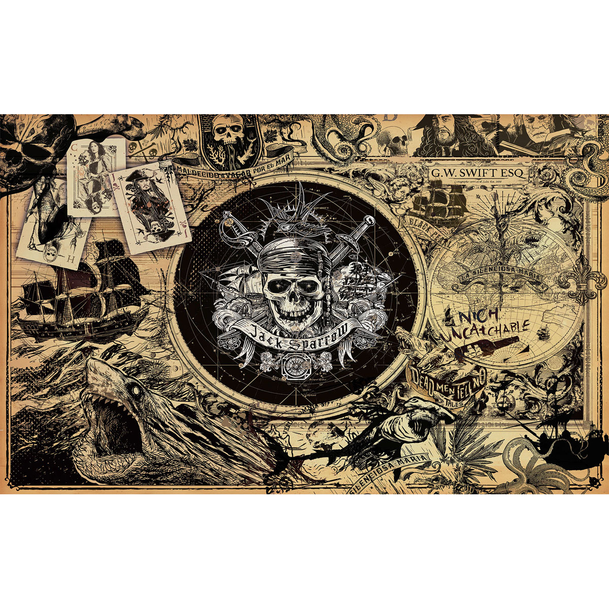 Komar  Vlies Fototapete Pirates of the Caribbean 5 400x250 cm Bild 2