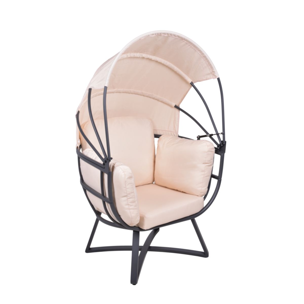 Garden Pleasure Relaxsessel DELOS Stahl, Polyester, beige