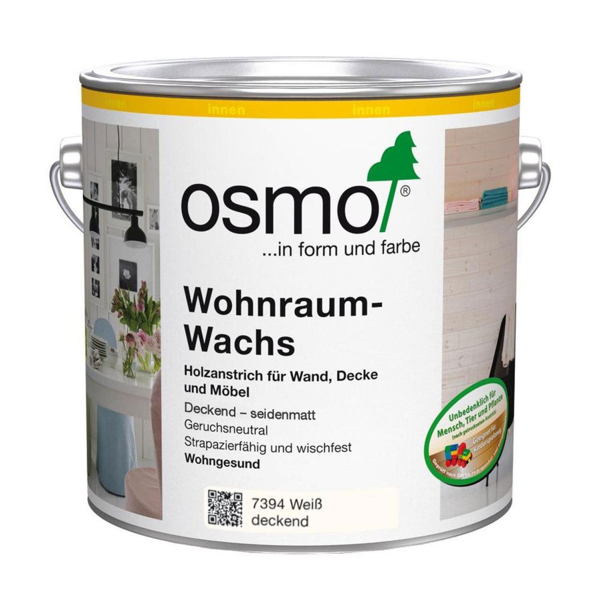 Osmo Wohnraum-Wachs Weiß deckend 2,5 L Bild 1