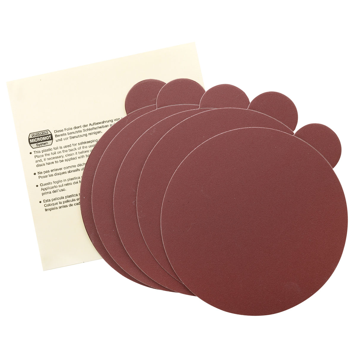 Proxxon Micromot EK-Schleifscheiben für TG 125/E Korn 240 5 Stück und 1 Aufbewahrungsscheibe