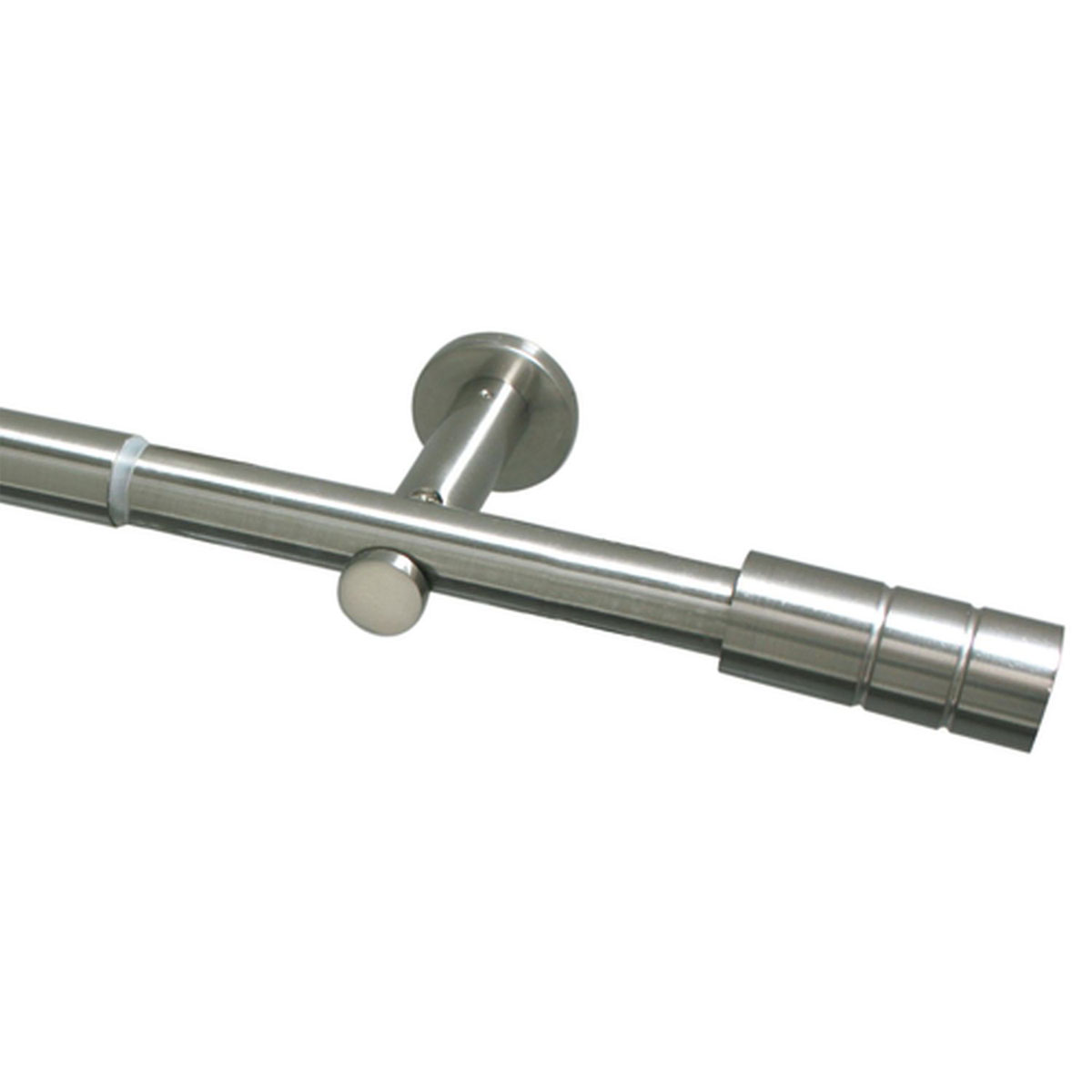 Gardinia Gardinenstange Zylinder Durchmesser 22/25 mm 190-360 cm Edelstahl-optik