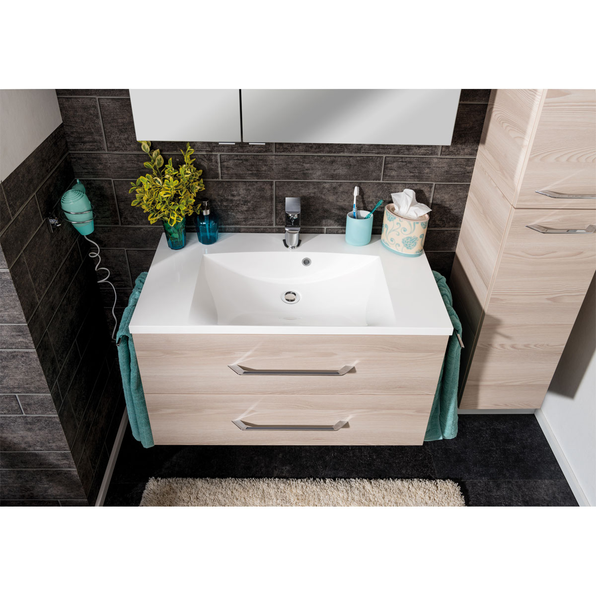 Fackelmann Hochschrank B.clever 30 x 159 x 32 cm Alaska-Esche Bild 8