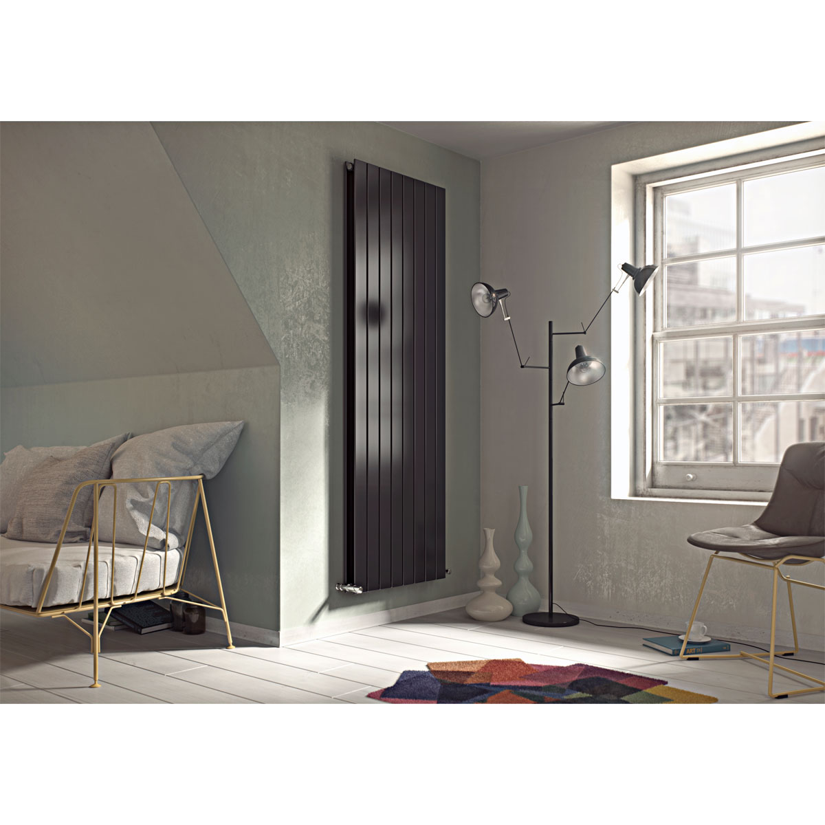 Ximax  Raumheizkörper P1 Duplex 1800 x 595 mm 1576 Watt Anthrazit Bild 1