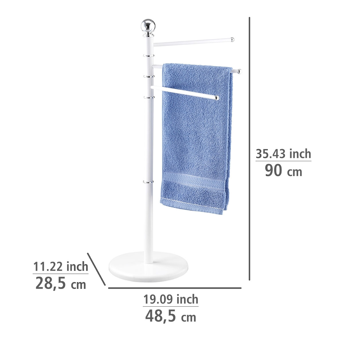 Wenko  Exclusiv Handtuchständer Weiß mit 3 Armen Kleiderständer Bild 4