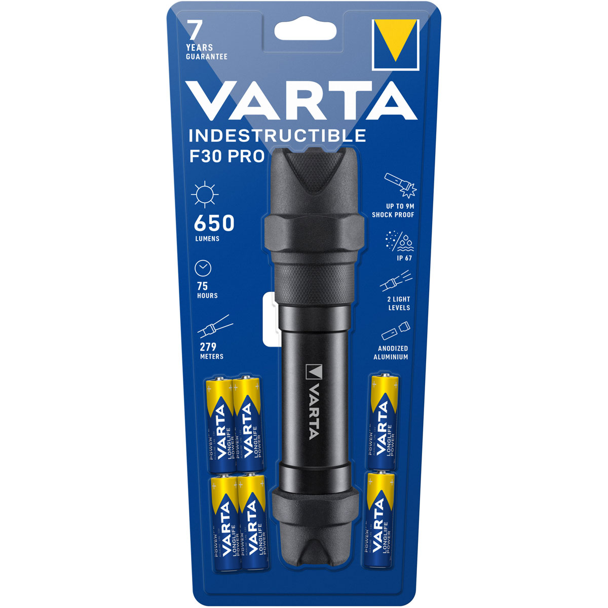 Varta LED-Taschenlampe Indestructible F30 Pro inkl Batteriebestückung Bild 3