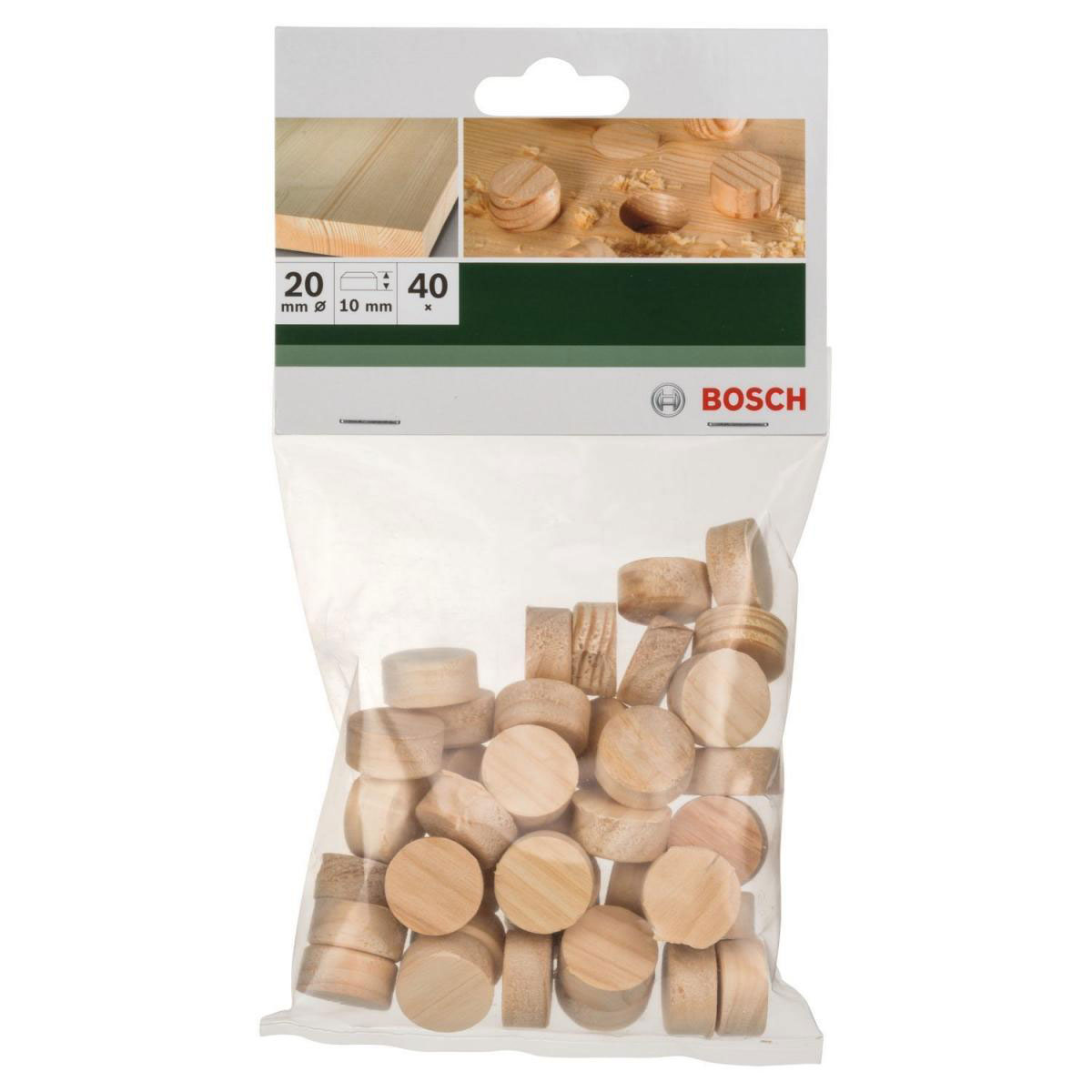 Bosch  DIY Holz Zapfen 20 x 10 mm 40 Stück Bild 2