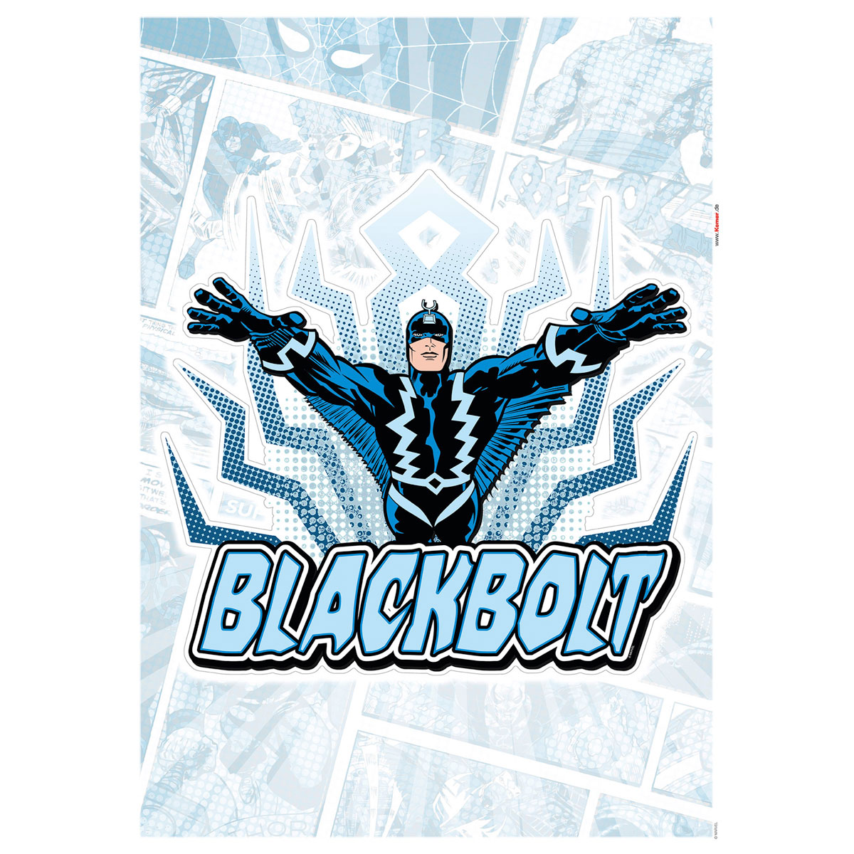 Komar  Wandtattoo Blackbolt Comic Classic 50x70 cm Bild 2