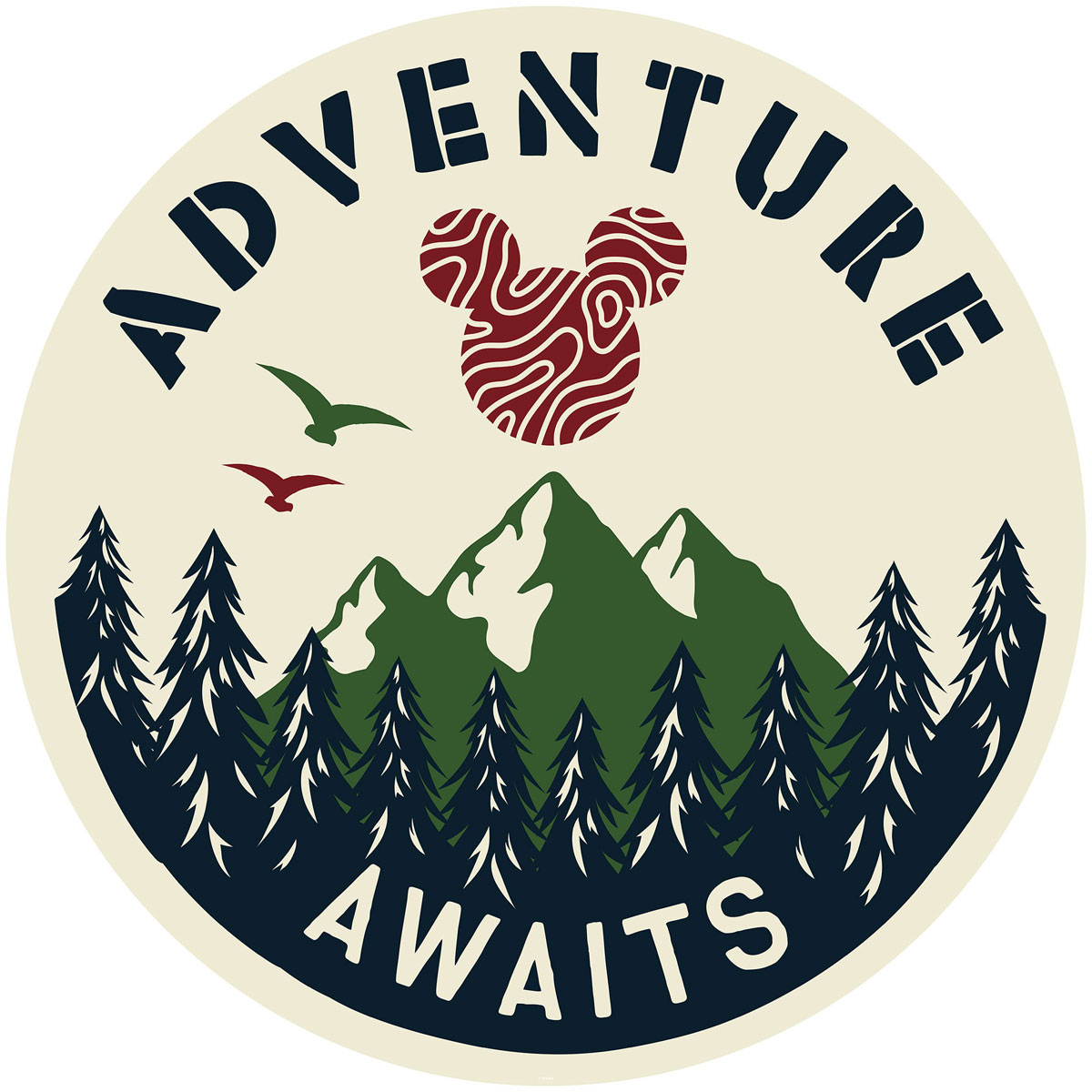 Komar  Selbstklebende Vlies Fototapete rund Mickey Adventure Durchmesser 125 cm Bild 2