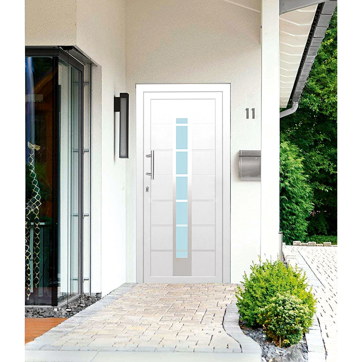 Haustür Kunststoff T84 weiß 100 x 210 cm Anschlag rechts Bild 2