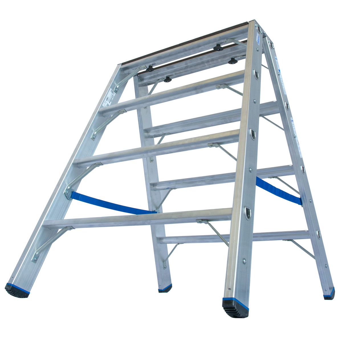 Krause STABILO STUFEN-DOPPELLEITER MIT HOLZAUFLAGE 2 x 4 STUFEN Bild 2