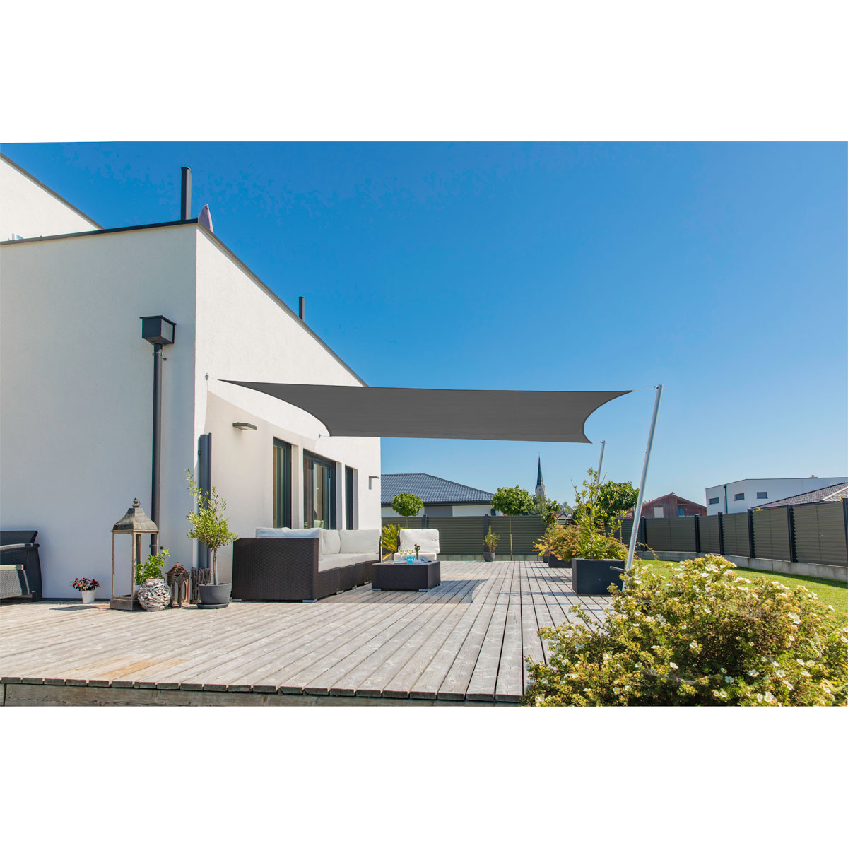 Rechteck-Segel Cannes 4 x 5 m anthrazit Bild 1