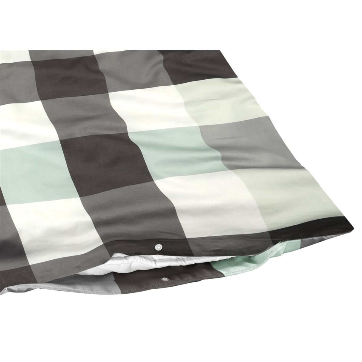 Bettwäsche Nevada 125-FR Anthrazit / Mint 140cm x 225cm / 65cm x 65cm Bild 5