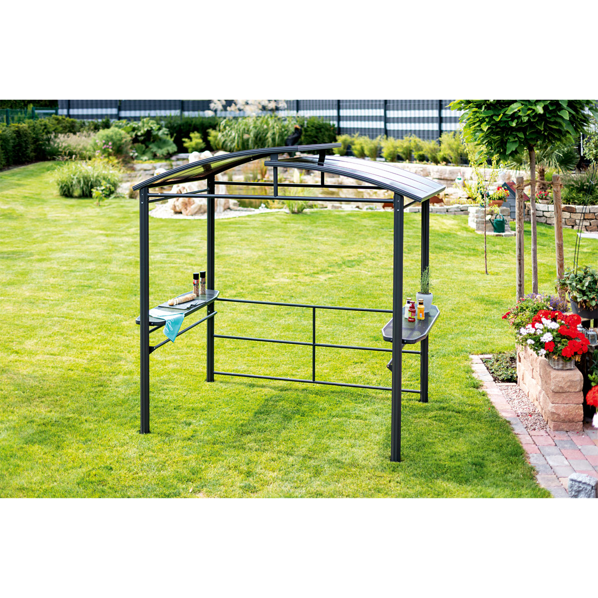 Haveson Grillpavillon Portland 240 x 230 x 150 cm anthrazit Bild 2