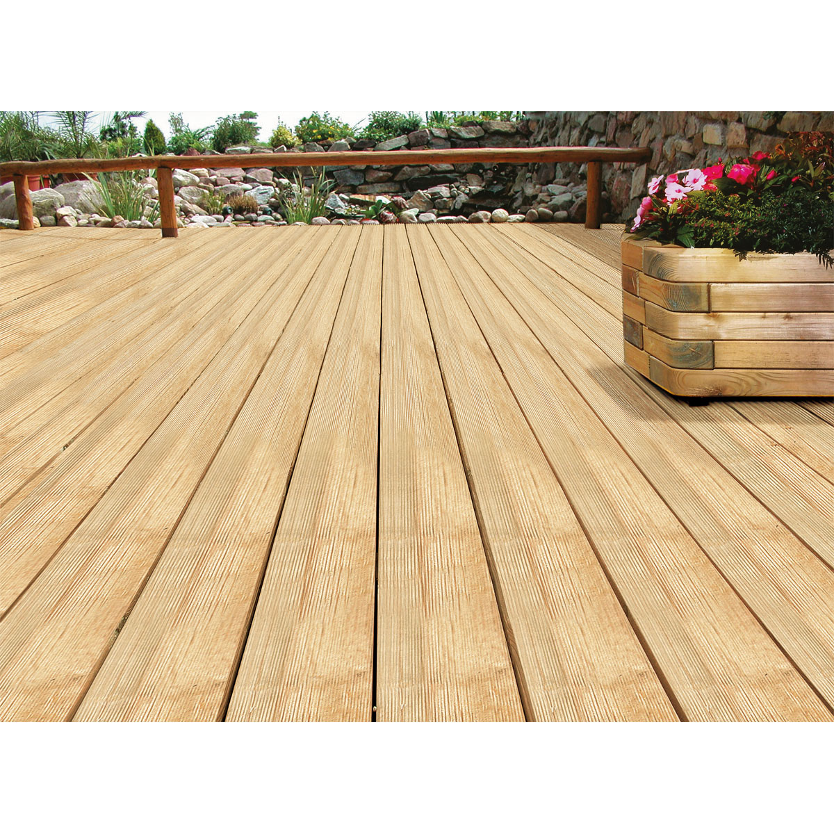 Kiefer-Terrassendiele 200 x 10 x 2,3 cm Bild 4