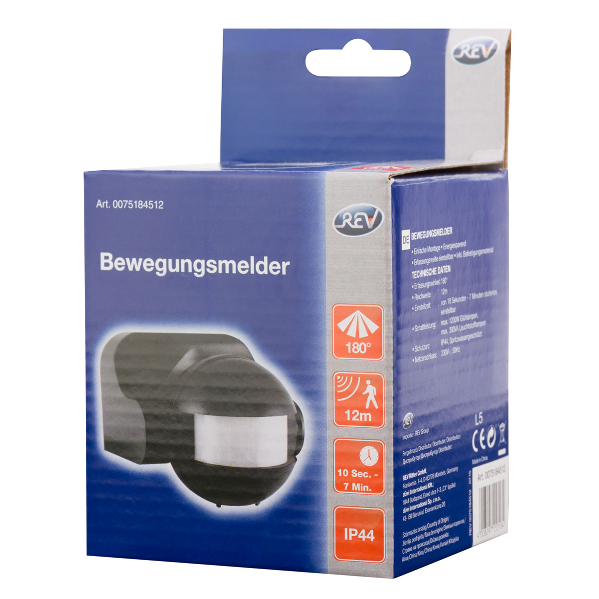 Bewegungsmelder 180 Horizontal 60 Vertikal schwarz Bild 7