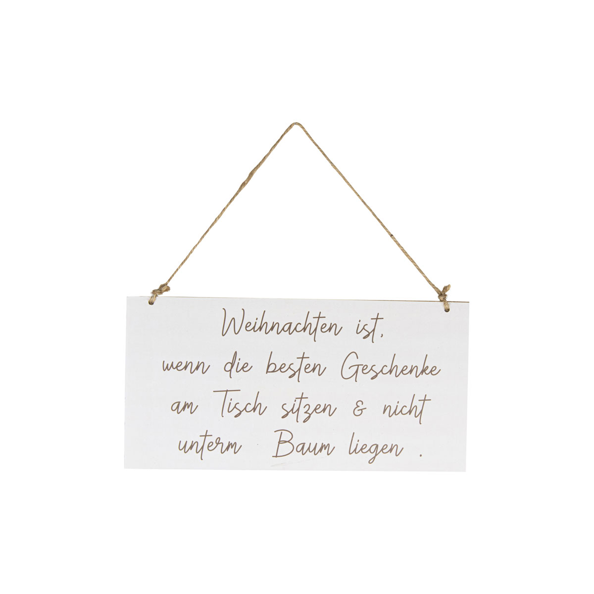 Dekoschild Weihnachten Holz 24 x 0.6 x 12 cm