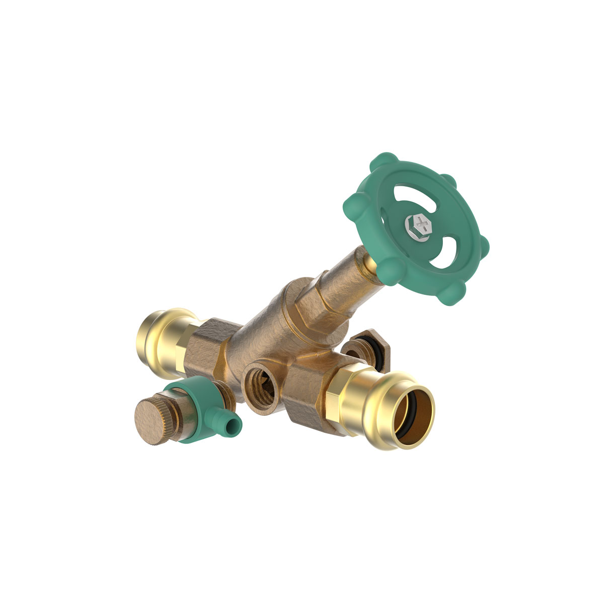 Kirchhoff Schraegsitzventil 22 mm mit Entleerung V-Press Bild 1