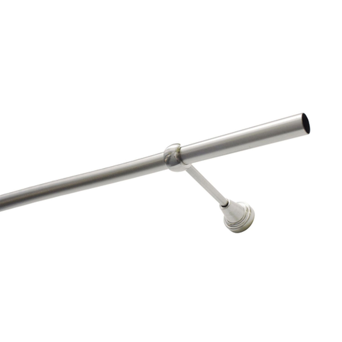 Gardinia Gardinenstange Ally 1-Lauf Durchmesser 19 mm 240 cm Edelstahl-optik