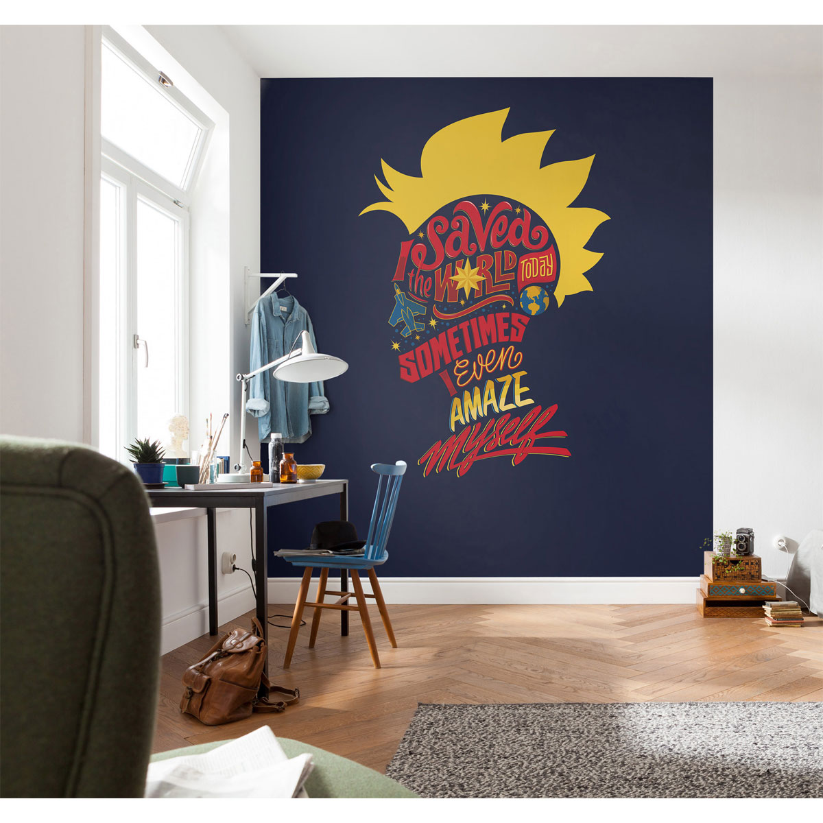 Komar  Vlies Fototapete Captain Marvel saves the World 250x280 cm