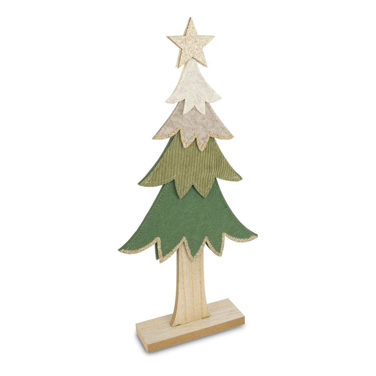 Dekobaum zum Stellen Filz 19 x 5 x 41 cm grün