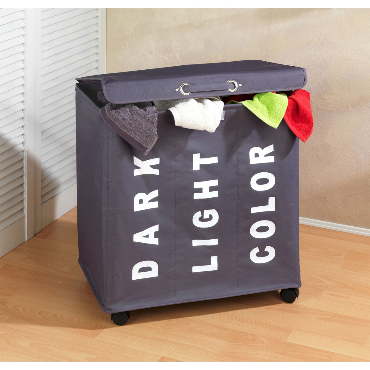 Wenko  Wäschesammler Trivo Grau Wäschekorb 116 l Bild 9