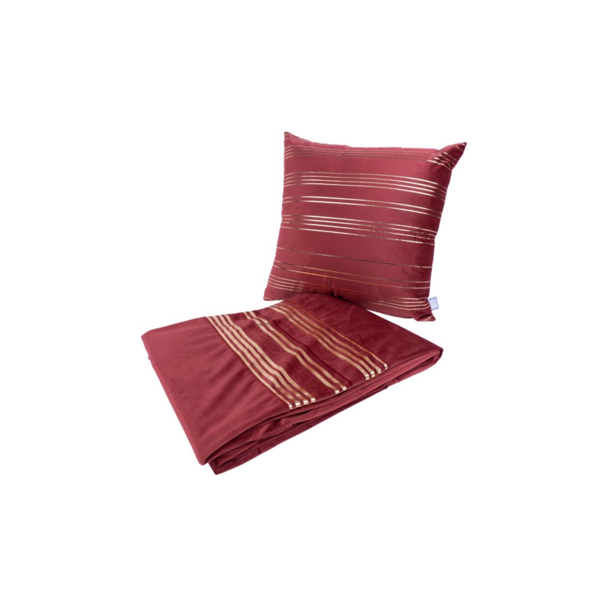 Dekokissen & Decke Prisma 525 2er-Set Rot / Gold