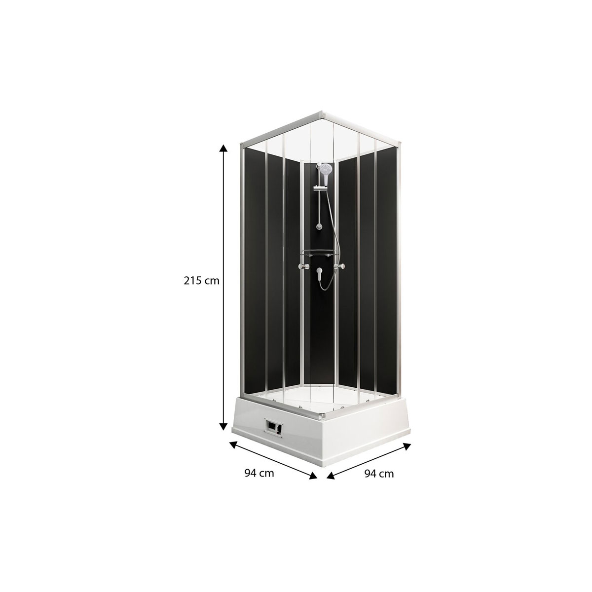 Schulte Wellnesskabine Korfu II Boiler und Pumpe schwarz Bild 6