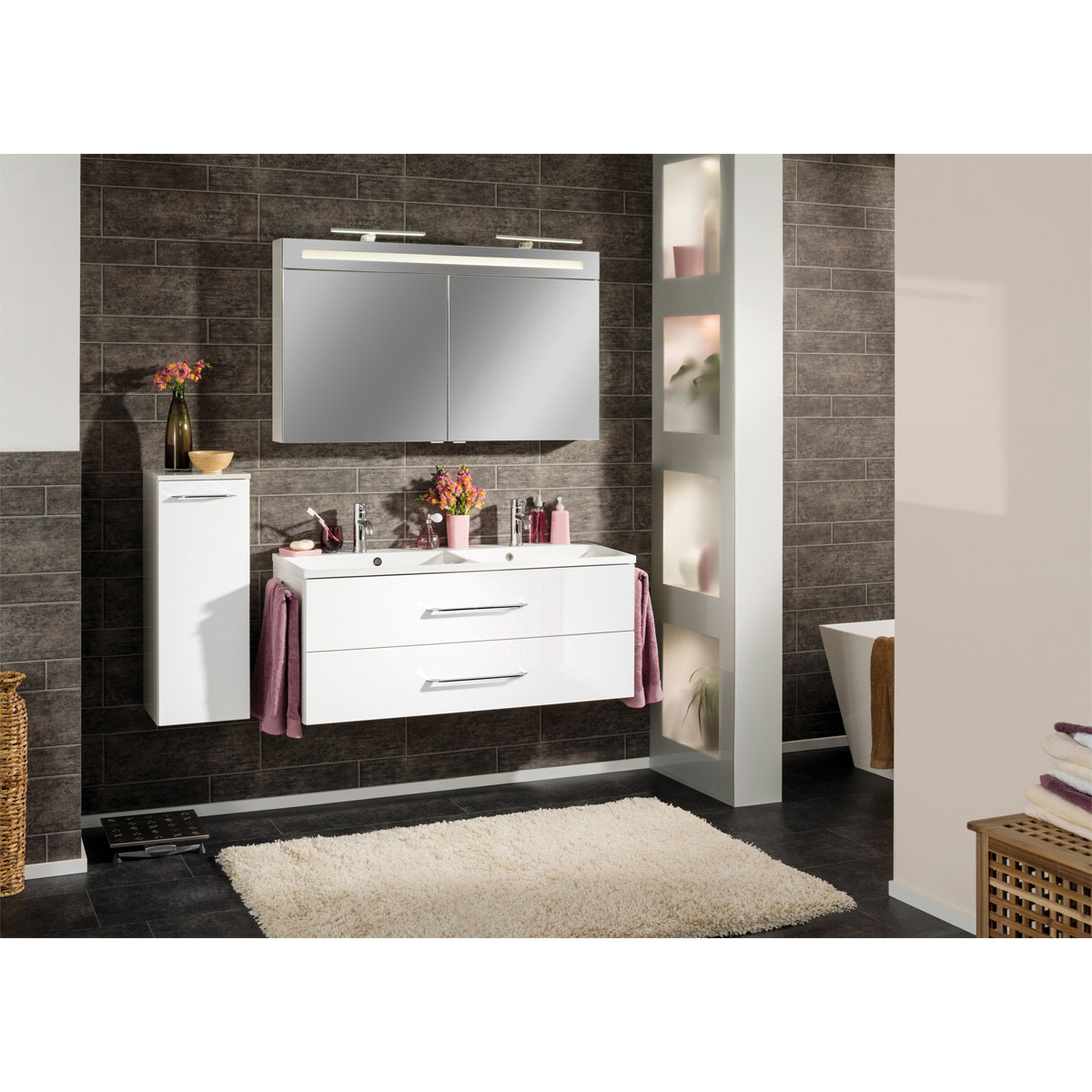 Fackelmann Midischrank B.clever 30,5 x 81 x 32 cm weiß Bild 5