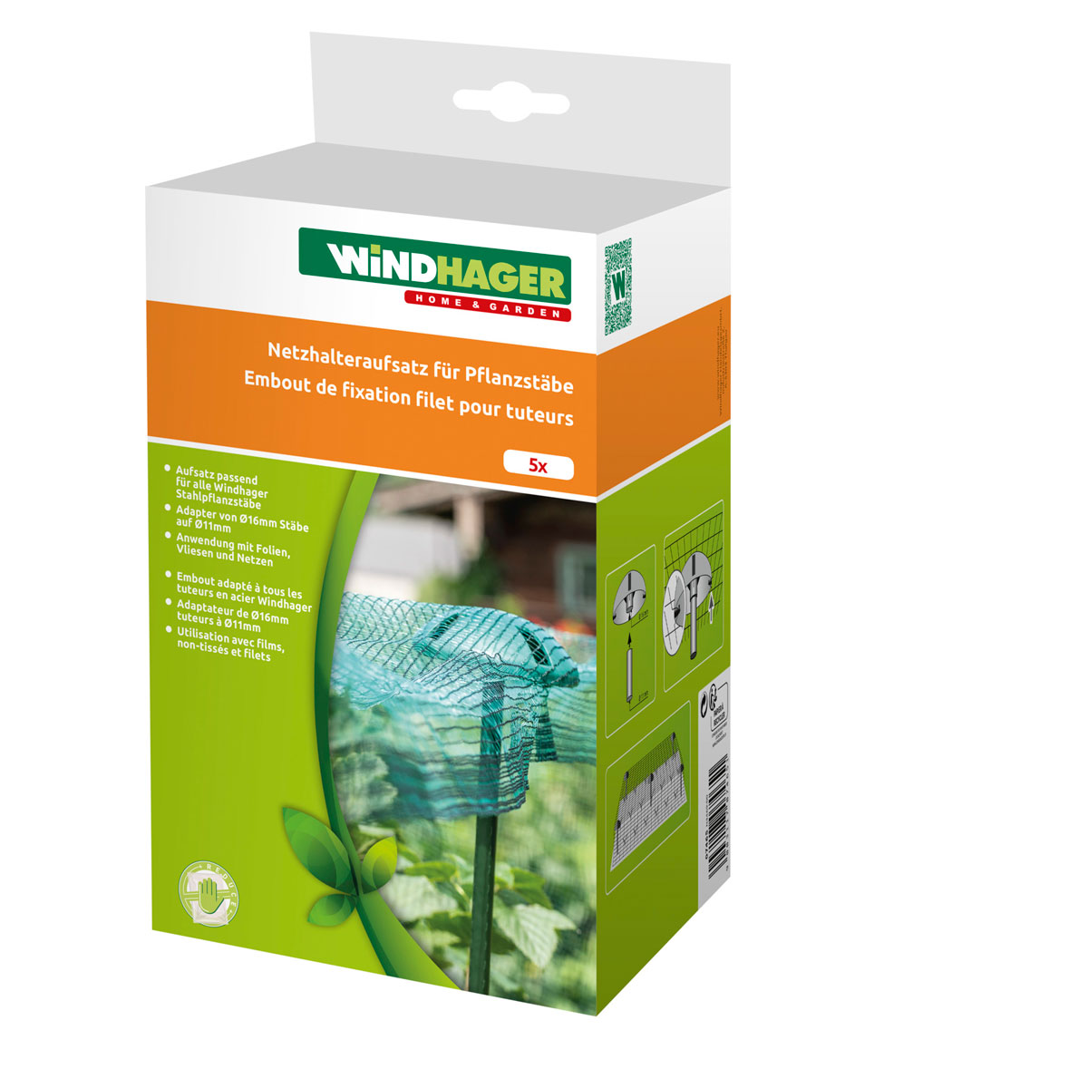 Windhager  Pflanzstab-Netzhalter Durchmesser 12 cm 5 Stück Bild 4