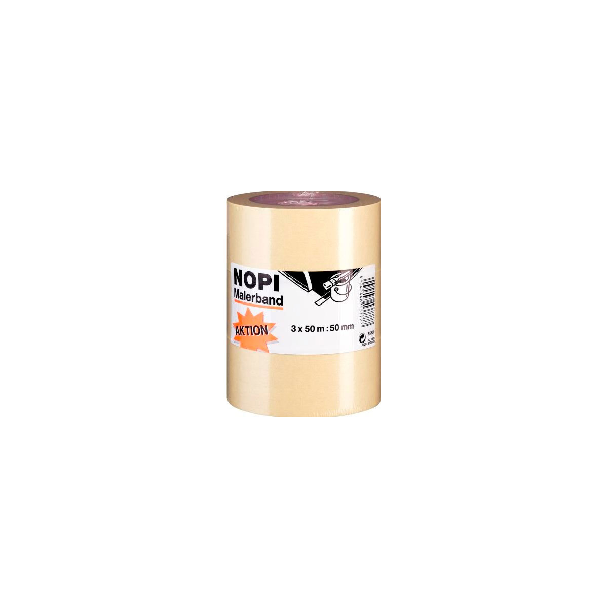 Kreppband 50 m x 50 mm 3 Stück